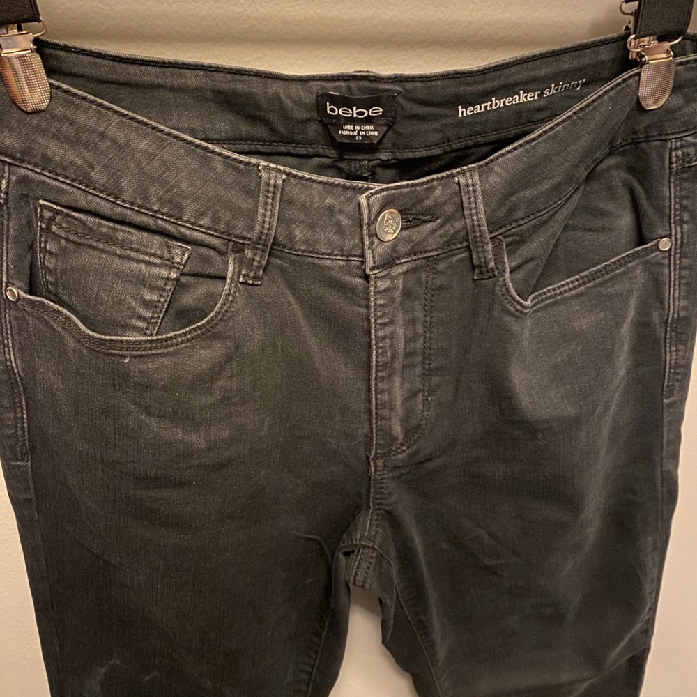 bebe black skinny jeans size 29
